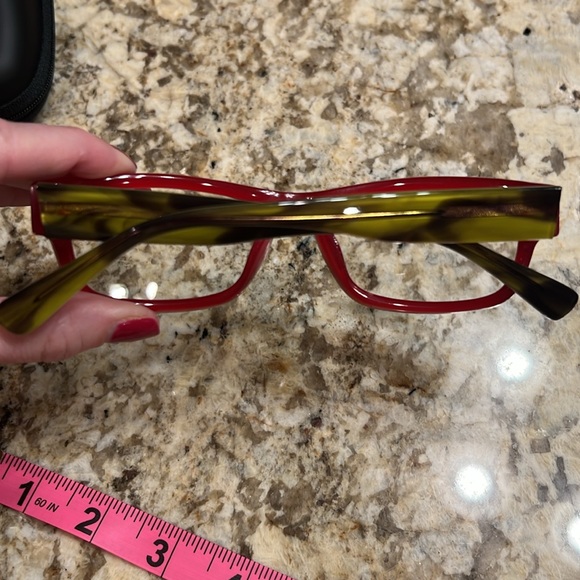 Booth & Bruce England Men’s Eyeglasses Tortoise and Red Plaid with case - Picture 8 of 8